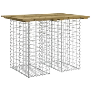 vidaXL, vidaXL Gartenbank aus Gabionen 100x70x72 cm Kiefernholz Imprägniert