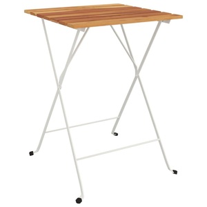 vidaXL, vidaXL Bistrotisch Klappbar 55x54x71 cm Massivholz Akazie und Stahl, vidaXL Bistrotisch Klappbar 55x54x71 cm Massivholz Akazie und Stahl