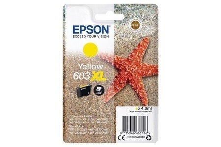 Epson, Epson SINGLEPACK YELLOW 603XL INK ., Epson Tintenpatrone, gelb, T03A44010, (350 Seiten)