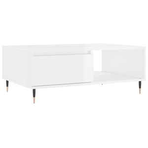 vidaXL, vidaXL Couchtisch Hochglanz-Weiß 90x60x35 cm Holzwerkstoff