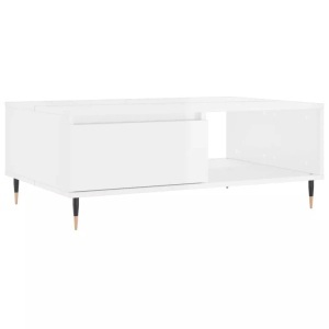 vidaXL, vidaXL Couchtisch Hochglanz-Weiß 90x60x35 cm Holzwerkstoff