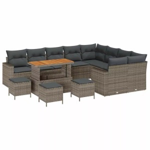 vidaXL, VidaXL - Garten-sofa poly-rattan, One Size, Grau
