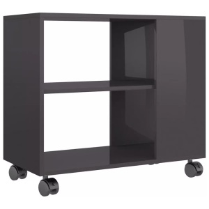 Diverse Hardware, Beistelltisch Hochglanz-Grau 70 x 35 x 55 cm Spanplatte, vidaXL Beistelltisch Hochglanz-Grau 70x35x55 cm Holzwerkstoff