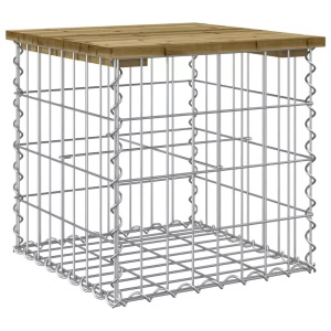 vidaXL, vidaXL Gartenbank aus Gabionen 43x44x42 cm Kiefernholz Imprägniert, vidaXL Gartenbank aus Gabionen 43x44x42 cm Kiefernholz Imprägniert