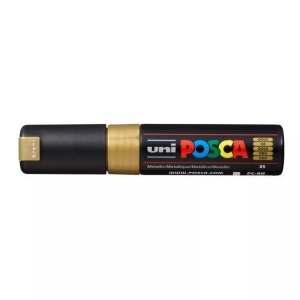Pebeo, Pebeo Posca Metallic 8mm, uni-ball Posca Marker, 8mm, MET gold, Keilspitze, PC8K.MET gol