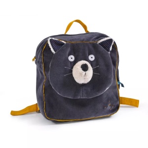 MOULIN ROTY, Rucksack Katze Alphonse Les Moustaches, Moulin Roty - Les Moustaches, Kinder-Rucksack Alphonse, One Size, Grau