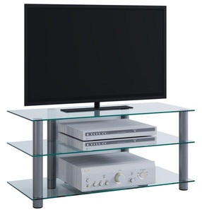 VCM, TV Möbel Sideboard Fernsehschrank Rack Fernseh Board Alu Glas Tisch Netasa TV Möbel Sideboard Fernsehschrank Rack Fernseh Board Alu Glas Tisch Netasa