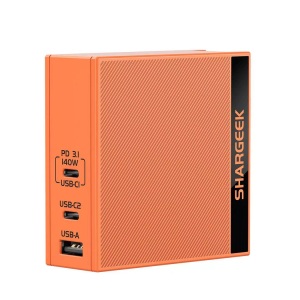 undefined, SharGeek Charger 140W Pd3.1 GaN Ladegerät, Sharge - 140W GaN USB Ladegerät, Orange Bunt, One Size