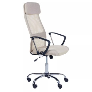 Beliani, Bürostuhl aus Polyester Modern PIONEER Bürostuhl aus Polyester Modern PIONEER, Beliani - Bürostuhl aus Polyester Modern PIONEER, One Size, Perle