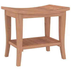 vidaXL, vidaXL Duschbank 50x35x45 cm Massivholz Teak, vidaXL Badezimmer-Beistelltisch 50x35x45 cm Massivholz Teak