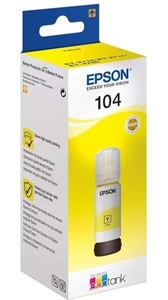 Epson, Epson 104 gelb Tintenbehälter, Epson 104 Original Tintenpatrone C13T00P440 Gelb