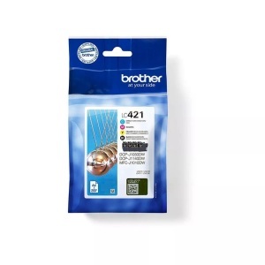 Brother, Brother Lc-421Val Cmybk Tintenpatrone, Brother Tintenpatrone, blau/gelb/rot/schwarz, Valuepack, LC-421VAL, (200 Seiten)