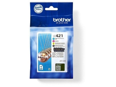Brother, Brother Lc-421Val Cmybk Tintenpatrone, Brother Tintenpatrone, blau/gelb/rot/schwarz, Valuepack, LC-421VAL, (200 Seiten)