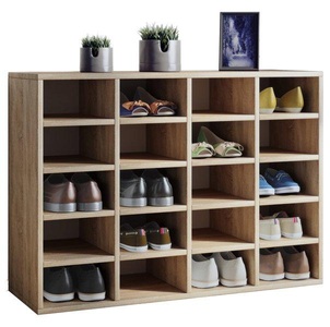 VCM, Holz Regal Schuhschrank Schuhregal Schuhkommode Sitzkommode 20 Fächer Hinsol L Holz Regal Schuhschrank Schuhregal Schuhkommode Sitzkommode 20 Fächer Hinsol L, VCM - Holz Schuhregal | Maße ca. H. 67 x B. 92 T. 33 cm Schuhkommode mit 20 Fächern Schuhschrank Hinsol L, 92cm, Sonoma-Eiche