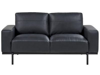 Beliani, 2 Sitzer Sofa aus Kunstleder Modern SOVIK 2 Sitzer Sofa aus Kunstleder Modern SOVIK, Beliani - 2 Sitzer Sofa aus Kunstleder Modern SOVIK, One Size, Schwarz