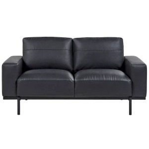 Beliani, 2 Sitzer Sofa aus Kunstleder Modern SOVIK 2 Sitzer Sofa aus Kunstleder Modern SOVIK, Beliani - 2 Sitzer Sofa aus Kunstleder Modern SOVIK, One Size, Schwarz