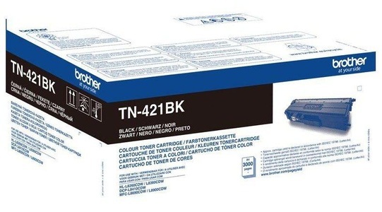 Brother, Original Tonerpatrone schwarz Brother TN-421BK, Brother TN-421BK Original Tonerkartusche Schwarz