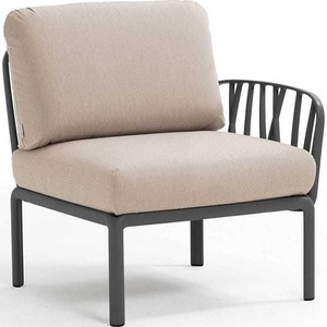 Nardi, Nardi - Sessel mit einer Armlehne (rechts oder links) Anthrazit - Beige (135,5 x 72 x 78 cm), Gartenlounge Komodo Endelement anthrazit beige
