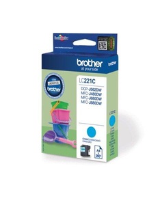 Brother, Brother Lc-221C cyan Tintenpatrone, Brother Tintenpatrone, blau, LC-221C, (260 Seiten)