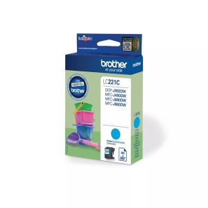 Brother, Brother Lc-221C cyan Tintenpatrone, Brother Tintenpatrone, blau, LC-221C, (260 Seiten)