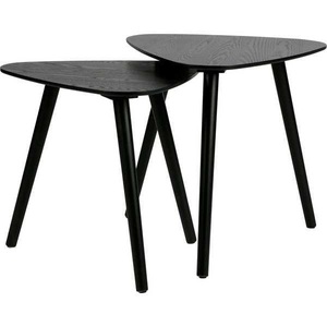 mutoni casual, Beistelltisch Nila Holz schwarz (2er-Set), Beistelltisch Nila Holz schwarz (2er-Set)