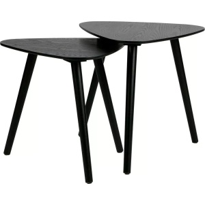 mutoni casual, Beistelltisch Nila Holz schwarz (2er-Set), Beistelltisch Nila Holz schwarz (2er-Set)