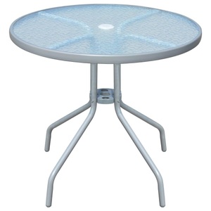 Diverse Hardware, Gartentisch 80 x 71 cm Stahl Rund Grau