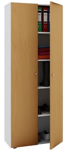 VCM, Holz Büroschrank Bücher Ordner Schrank Büromöbel Aktenschrank Vandol Holz Büroschrank Bücher Ordner Schrank Büromöbel Aktenschrank Vandol, VCM - Büroschrank mit 5 Fächern| moderner Aktenschrank Drehtüren | Maße B. 70 x H. 178 T. 40 cm ? Vandol, One Size, Beige