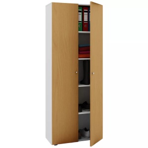 VCM, Holz Büroschrank Bücher Ordner Schrank Büromöbel Aktenschrank Vandol Holz Büroschrank Bücher Ordner Schrank Büromöbel Aktenschrank Vandol, VCM - Büroschrank mit 5 Fächern| moderner Aktenschrank Drehtüren | Maße B. 70 x H. 178 T. 40 cm ? Vandol, One Size, Beige