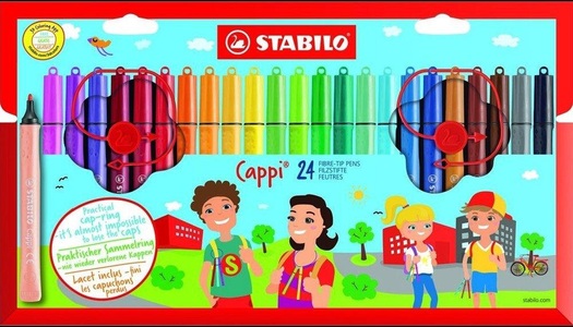 Stabilo, STABILO® Filzstifte CAPPI mit 24 Farben, Stabilo Cappi, Fasermaler, 101684024, (24er Etui)