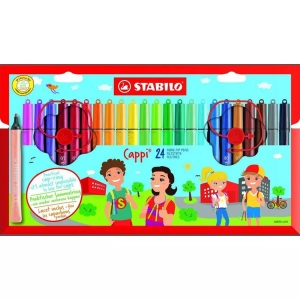 Stabilo, STABILO® Filzstifte CAPPI mit 24 Farben, Stabilo Cappi, Fasermaler, 101684024, (24er Etui)