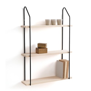 LA REDOUTE INTERIEURS, Wandregal VINTO, drei Ablageflächen, Holz und Metall, La Redoute Intérieurs - Wandregal Vinto, One Size, Schwarz