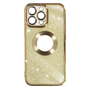 Avizar, Glitter Hülle iPhone 14 Pro, Avizar - Glitter Hülle iPhone 14 Pro, Gelbgold