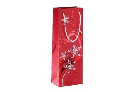 undefined, Sigel GT109 Papiertüte Rot, Silber, SIGEL Geschenktasche Wave GT109 125x360x85mm 3 Stk.