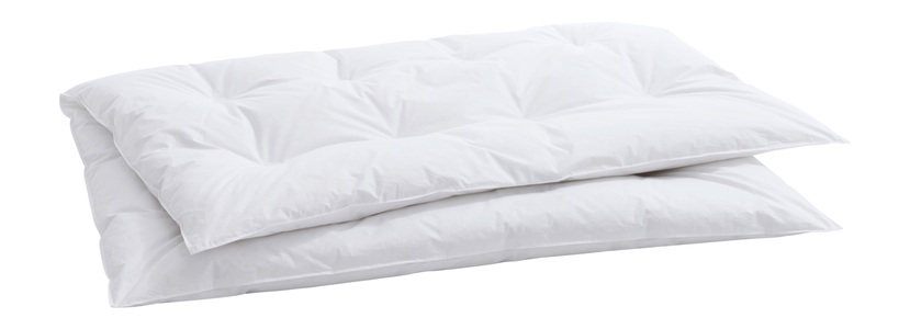 Billerbeck, billerbeck - Duvet CARMEN MEDIUM - Baumwolle - weiss - 80/80 cm, billerbeck Daunenbettdecke »Kinder-Daunen-Duvet, Billerbeck, »Carmen Puntina Medium««, normal, Füllung 90% neue, reine Gänsedaunen, weiss, 10% Federchen, VSB-Norm, Bezug 100% Baumwolle, Öko-Text Standard 100, (1 St.)