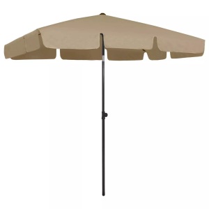 vidaXL, vidaXL Strandschirm Taupe 200x125 cm, vidaXL Strandschirm Taupe 200x125 cm