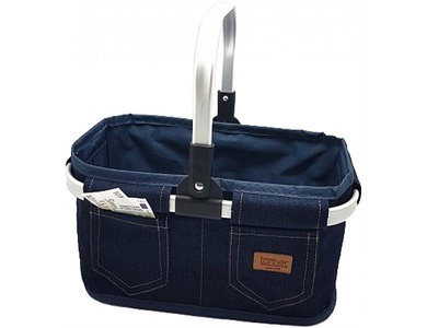 TANNER, Einkaufskorb Jeans, leer, Einkaufskorb Jeans, leer