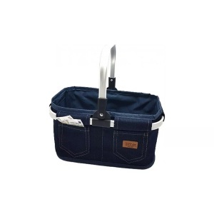 TANNER, Einkaufskorb Jeans, leer, Einkaufskorb Jeans, leer