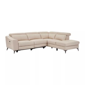Vente-unique, Ecksofa mit elektrischer Relaxfunktion - Ecke rechts - Leder - Cremefarben - FORLO Ecksofa mit elektrischer Relaxfunktion - Ecke rechts - Leder - Cremefarben - FORLO, Vente-unique - Ecksofa mit elektrischer Relaxfunktion - Ecke rechts - Leder - Cremefarben - FORLO, One Size, Beige