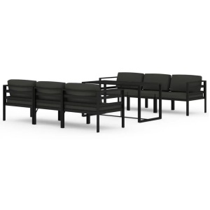 vidaXL, vidaXL 7-tlg. Garten-Lounge-Set mit Kissen Aluminium Anthrazit