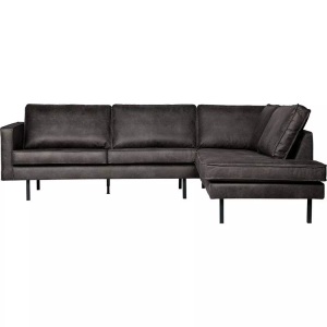 mutoni casual, Ecksofa Rodeo Rechts Schwarz, Ecksofa Rodeo Rechts schwarz Recycling Leder 266x213
