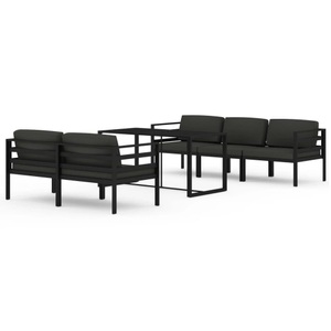 vidaXL, vidaXL 6-tlg. Garten-Lounge-Set mit Kissen Aluminium Anthrazit