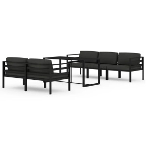 vidaXL, vidaXL 6-tlg. Garten-Lounge-Set mit Kissen Aluminium Anthrazit
