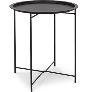 mutoni Garten Deluxe, Garten Beistelltisch Wissant rund 46x46 schwarz, Garten Beistelltisch Wissant rund 46x46 schwarz