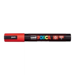 UNI, Uni Marker POSCA 1.8-2.5 mm Rot, Farbe, uni-ball Posca Marker, 1,8-2,5mm, rot, Rundspitze, PC5M rot