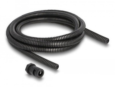 Delock, 60461 Kabel-Organizer Kabelmuffe Schwarz 1 Stück(e), Delock Kabelschlauch 2 m x 10 mm Schwarz