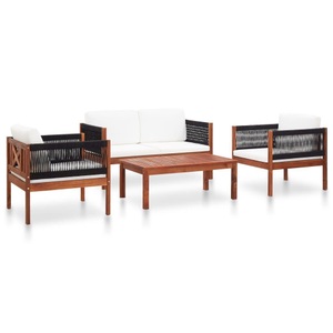 Diverse Hardware, 4-tlg. Garten-Lounge-Set Massivholz Akazie
