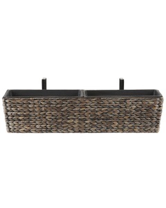 Beliani, Beliani Blumentopf braun rechteckig 80 x 20 18 cm KAWALA, 
