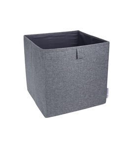 BIGSO, BIGSO - Aufbewahrungsbox SOLNA - Textil - dunkelgrau - 31.5/31.5/31.5 cm, BIGSO - Aufbewahrungsbox SOLNA - dunkelgrau - Textil - 31.5/31.5/31.5 cm