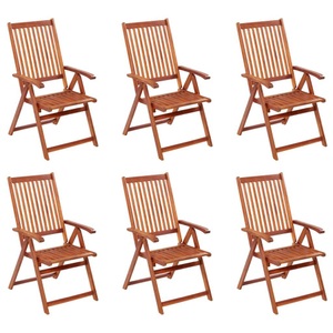 vidaXL, vidaXL Klappbare Gartenstühle 6 Stk. Massivholz Akazie, vidaXL Klappbare Gartenstühle 6 Stk. Massivholz Akazie